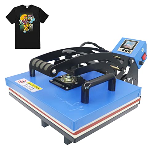 Royalpress 4 In 1 Heat Press 12" X 15" Color Led 30Oz Mug Professional Sublimation Heat Transfer Multifunction Combo Heat Press Machine Hat/Mug/Plate/Cap/T-Shirt Blue (12"X15" 4 In 1) #TOP1