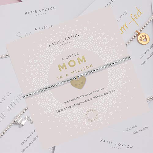 Katie Loxton A Little Mom In A Million Womens Stretch Adjustable Band Fashion Charm Bracelet #TOP4