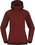 bergans damen mantel bjerke  Bergans Kamphaug Gestrickter Hoodie Damen rot