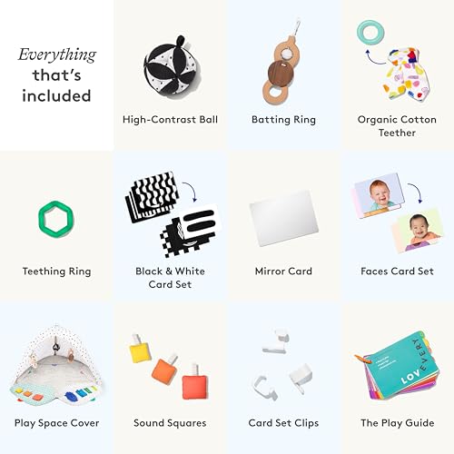 Image of LOVEVERY | The Play Gym | Award Winning For Baby , Stage-Based Developmental Activity Gym & Play Mat for Baby to Toddler