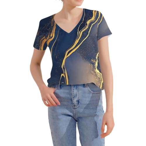 Women 2025 Floral Summer Blouses Short Sleeve V Neck Boho Trendy Tops Dressy Casual T Shirts Hawaiian Beach Fashion Clothing4