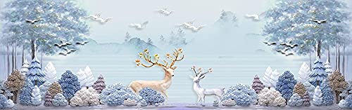 Kit Diamant Peinture 5D Cerf de Paysage Broderie Mosaique Carré Rond 80x180cm