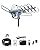 Yeceny Outdoor TV Antenna,Digital Amplified HDTV Antenna & 60 ft RG6 Coax Cable,200 Miles Long Range Wireless Remote 360 Degree Rotation Support 4K 1080P 2 TVs