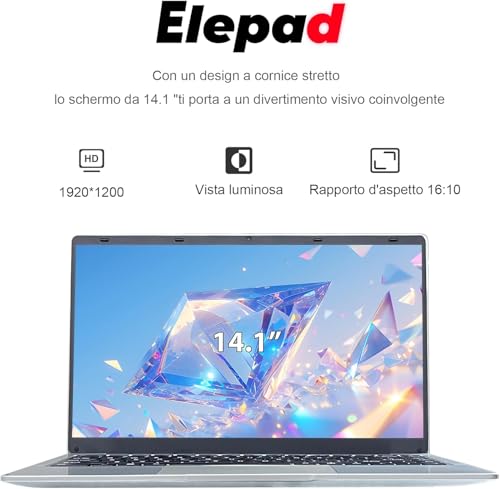 Image of Windows 11 Laptop Computer 14.1 Inch Laptop Notebook PC Portable Traditional Laptop with 4GB DDR4 256GB SSD 2.4 /5G WiFi BT4.0 HDMI USB 3.0, Large Battery Capacity