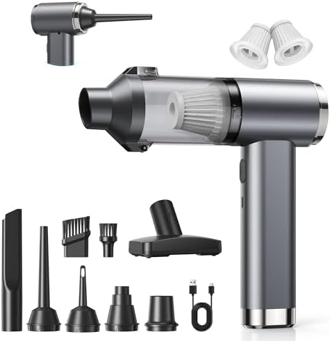 4en1 Aspirador de Mano, 25000Pa Mini Aspirador Potente Portátil, ...