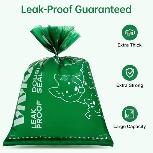 Image of VIVIOASES 2.0g Extra Thick Dog Poop Bags, 33% Thicker Heavy Duty Leak-Proof Pet Waste Bags, Lavender Scented, 240 Count (16 Rolls), Opaque & Puncture Resistant (Pack of 2)
