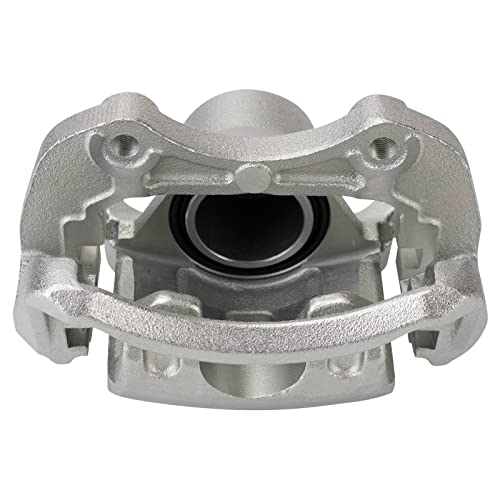 Image of TRQ Front Brake Caliper Set Zinc Coated Brackets Hardware Compatible with 2009-2014 Nissan Cube 2007-2012 Nissan Versa