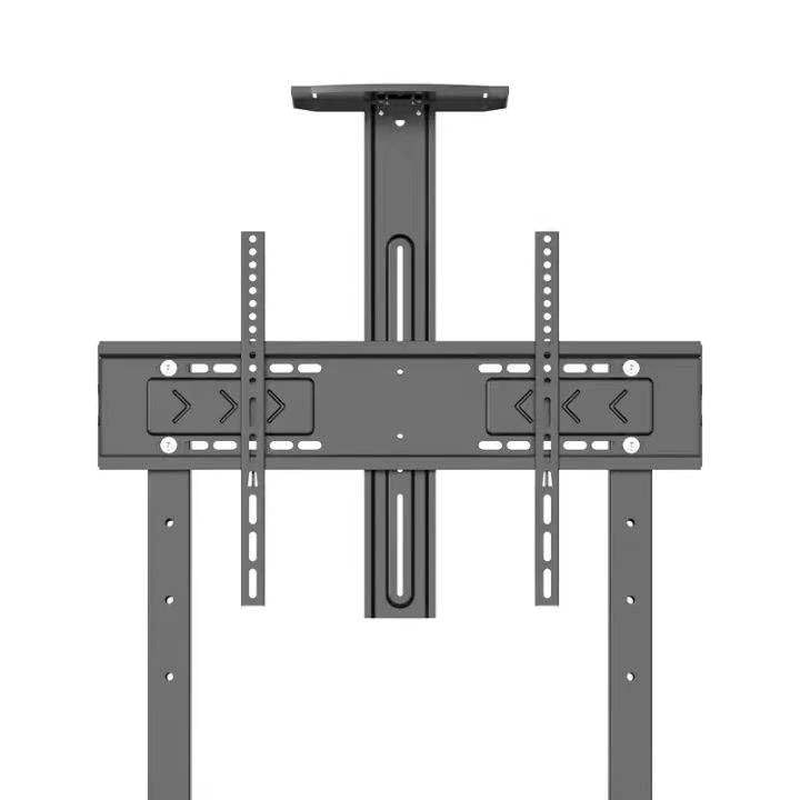 Image of SRB Rolling /Mobile TV Cart with Wheels for 32-75 inch LCD /LED /4K TVs, TV Floor Stand with Shelf, Holds up to 100 lbs, Adjustable Height Trolley, Max VESA 600 x 400 mm (32-75 Inch)