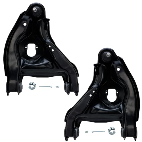 Image of Detroit Axle - 2WD Front End Suspension Kit for Chevy GMC C1500 C2500 Suburban Express Savana 1500 2500 3500 Tahoe Yukon 2 Lower Control Arms Ball Joints 4 Tie Rods 2 Adjusting Sleeves - 8pc Set