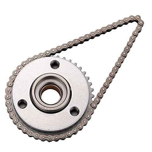 Kit de Embrague de Una Vía y Cadena para Motor de Arranque de 3 Pernos Aplicable a Motos de 50-110CC, Go Karts y ATV miniatura 1