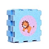 Animals and Shapes Rubber EVA Foam Puzzle Play mat Floor. 9 Interlocking playmat Tiles (Tile:12X12...