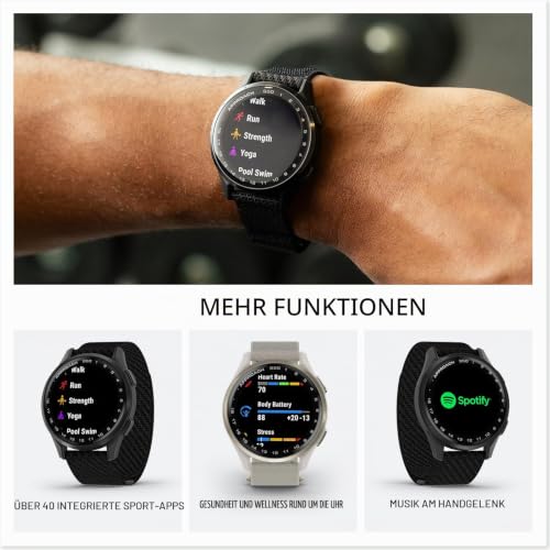 Garmin Approach® S50, fortschrittliche Golf-GPS-Smartwatch, AMOLED-Display, On-Course-Funktionen, Herzfrequenz am Handgelenk… – Ansicht 4