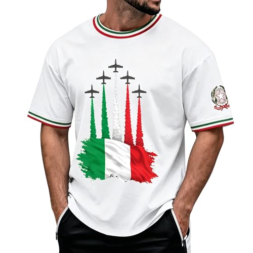 T-shirt Italie homme en coton respirant col rond