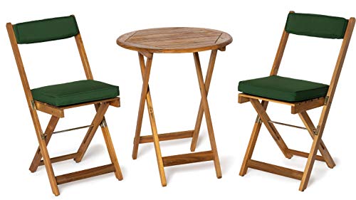 Deliano - Terrassenmöbel Set Sitzgarnitur Bistroset Kreta 3tlg aus Akazie...