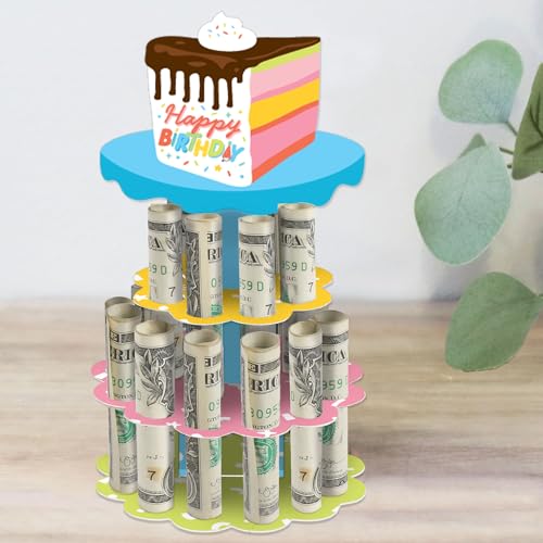 Gâteau en espèces pour collecter l'argent d'un anniversaire créatif sans stress