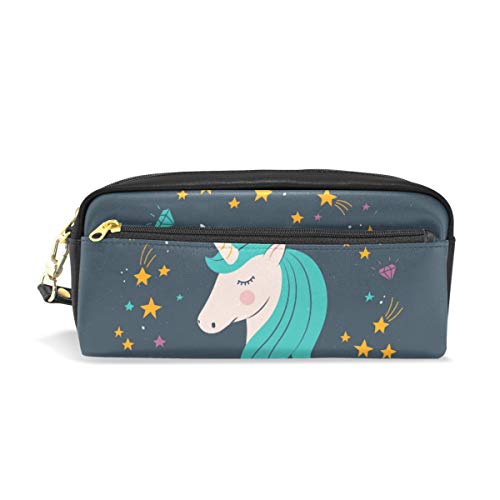 Preisvergleich Produktbild Meerjungfrau für Student Boy Girl Kosmetische Schminktasche Bleistiftetui Reißverschlusstasche Geldbörse Stift Schreibwaren Tasche Hübsche Einhornsterne