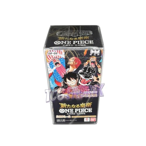 One Piece Original Japanese Sealed Booster Box OP TCG (OP09 Booster Box Emperors in the New World Four Emperors Booster Box Display Factory Sealed for OP09 One Piece TCG Japanese (24 Packs))