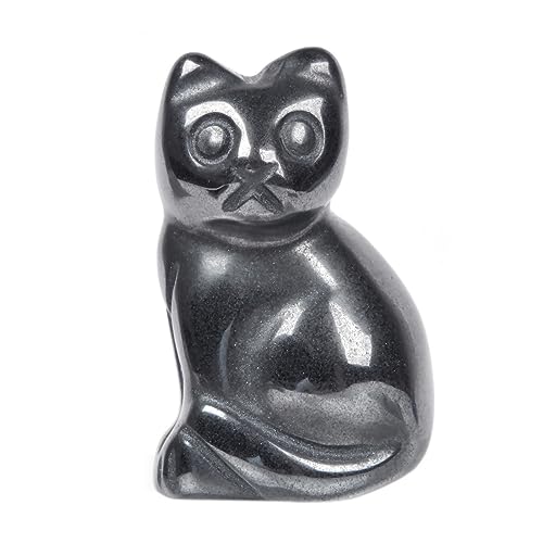 Justinstones Carved Natural Hematite Cat...