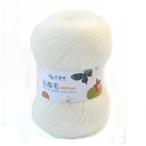 Celine Lin una Skein suave Natural Angola Mohair lana para tejer ovillo de lana 50u00a0G