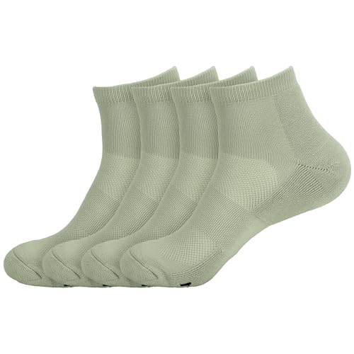 BambooMN Men's Rayon from Bamboo Athletic Quarter Crew Sock for Home Travel Work and Sport
