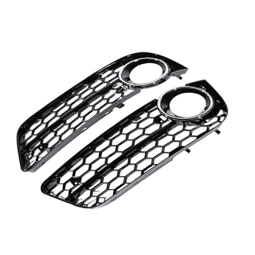 Caches phares antibrouillard avant nid d'abeille chrome luxe pour calandre A5 B8 sportback