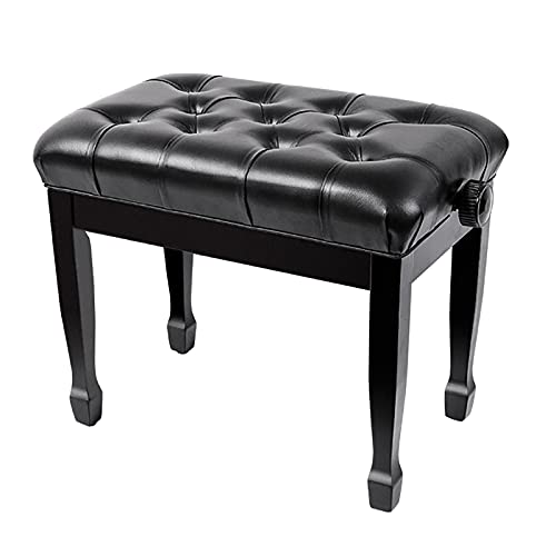 Leather Piano Bench Adjustable Deluxe Padded Piano Stool with Soft PU Cushion Piano Stool,Keyboard...