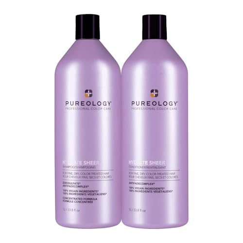 Pureology Hydrate Sheer Nourishing Shampoo | For Fine, Dry Color ...