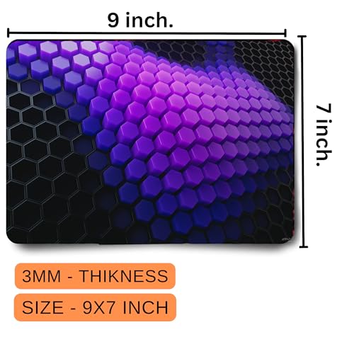 Image of Mouse Pad with Non-Slip Rubber Base, Waterproof & Durable Desk Mat for Gaming, Office & Students | Small Laptop & PC Pad | 23x18cm
