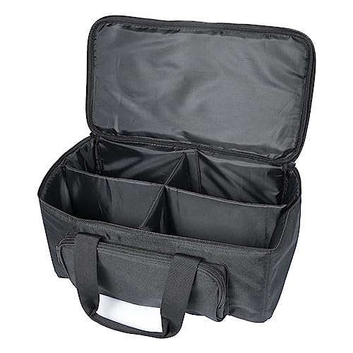 U`King Par Bag Geeignet für 4 Par Lampe, Wasserdichtes PVC Tragetasche mit 4 Fächern Verwendet zum Aufbewahren und Tragen von LED Par Licht, 40 x 20 x 23.5 cm