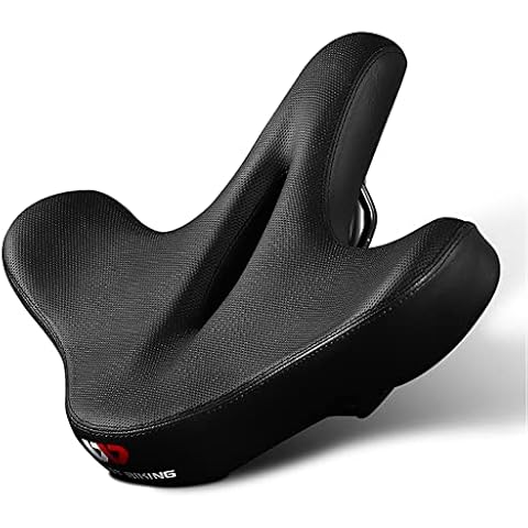 Ergonomic Large Bicycle Saddles Waterproof Bike Hollow Seat Cushion Breathable MTB BIke Thickened Widened Saddle Comfortable Wide Bike Saddle Cover