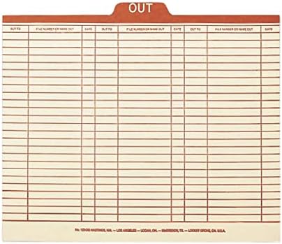 Smead Out Guide Printed Forma Style, 1/5-Cut Tab Center Position, Guide Height, Letter Size, Manila, 100 per Box (51910)