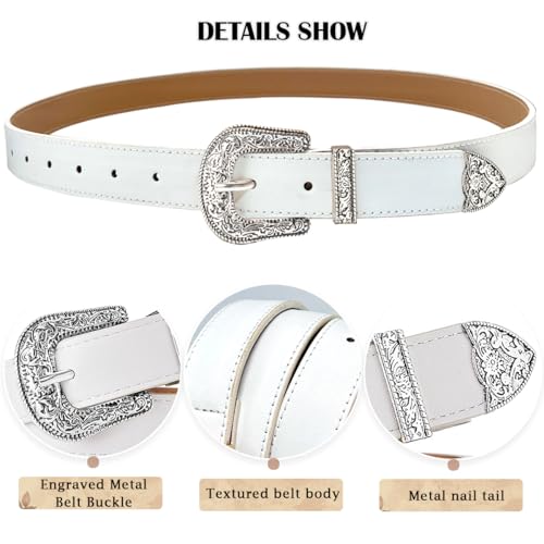 Western Belt for Women Men Cowboys Cowgirls Carving Buckles Belts for Jeans Pants2