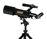 Coleman AT70 AstroWatch Portable 70mm Refractor Telescope with Portable Tripod & Carrying Case