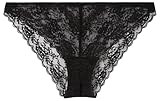 Women'secret Black Lace Panty Intimo, Nero, L Donna