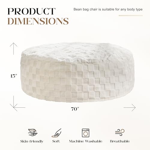 Image of Hobestluk Giant Bean Bag Chairs 6FT Oversized BeanBag Chair for Adult Jumbo