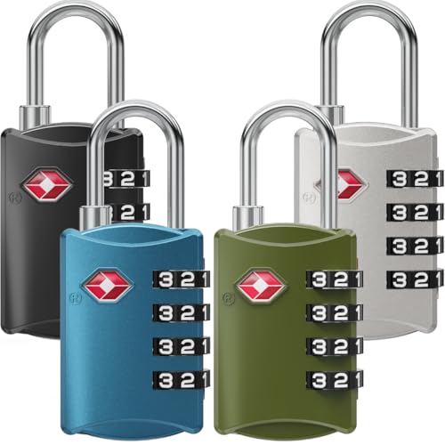 NOVLOCK Cadenas TSA à code 4 chiffres – sécurité voyage comp