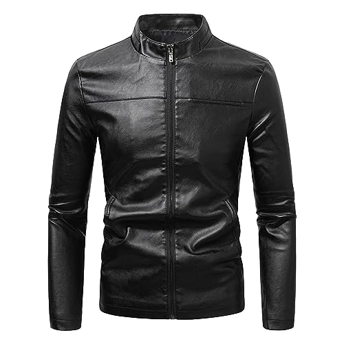 Manteau motard classique coupe-vent veste légère zippée pour homme