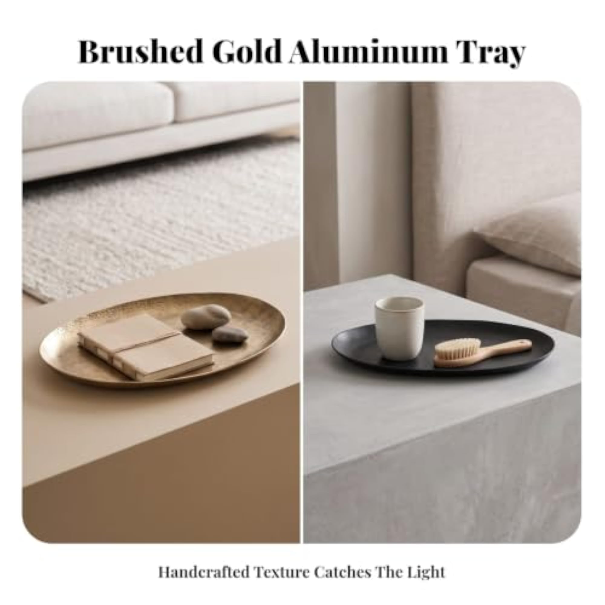 Decorative Aluminum Tray, Handmade Minimalist Gift