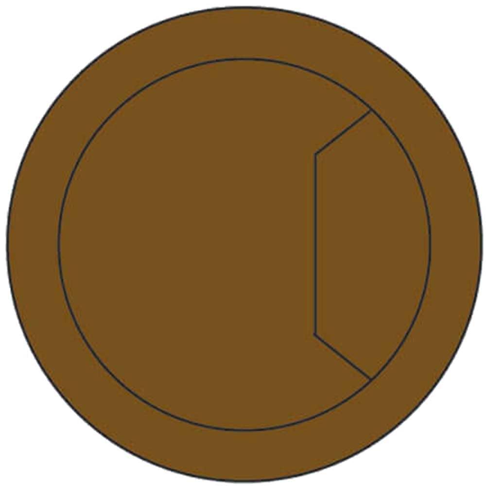 Trend Brown Cable Tidy Inserts, Pack Of 3, 80Mm Diameter, Abs Plastic With Spring-Loaded Swivel Cover-Plate, Cti/80/Pk2
