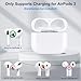 Wireless Charging Case Compatible with AirPods 3, Charger Case Replacement for AirPods 3rd Gen, with Bluetooth Pairing Sync Button, Earphones Not Included (with Gray Cleaning Cloth)