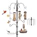 ERYTLLY Bird Feeding Station Kit Multi Feeder Hanging Kit Premium Bird Bath for Attracting Wild Birds Birdfeeder & Planter Hanger (Black Bird Feeding Station Kit)