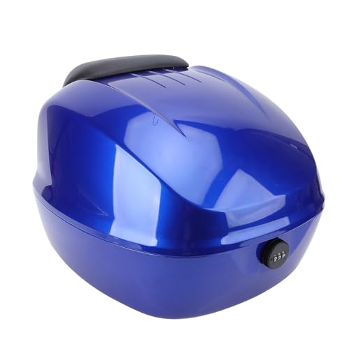 Caja para motocicleta de 33L con cerradura de combinación y respaldo para equipaje de scooter 4