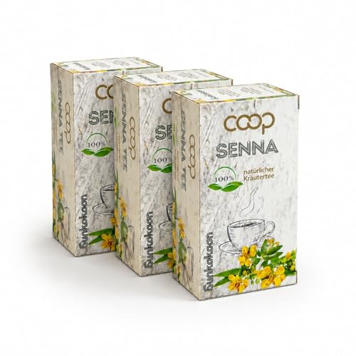 Sennesblättertee, 60 Filterbeutel (3x20) – natürlicher Kräutertee aus 100% Sennesblättern | traditioneller Kräutertee | koffeinfrei, vegan, ohne Zusatzstoffe