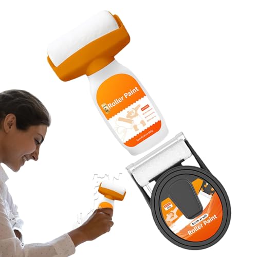Applicateur de peinture murale - Pinceau rouleau de peinture murale, pâte de réparation portable | Peinture au latex avec pinceau rouleau, peinture blanche à base d'eau pour mur