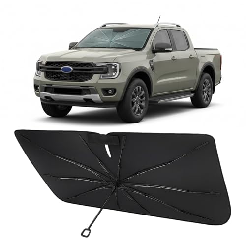 Proadsy Windshield Sun Shade Umbrella for Ford Ranger 2019-2025 2026 Foldable Car Umbrella Sunshade...