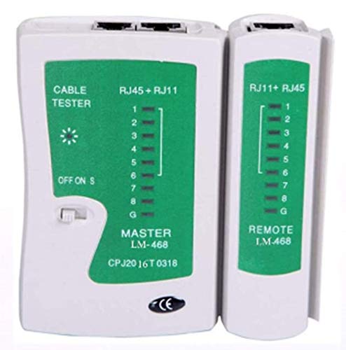 Probador de cables de red RJ45 con escaneo LED para verificar conexiones