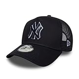 New Era Adult's 9Forty Trucker Outline MLB New York Yankees Trucker Baseball Cap Hat Navy