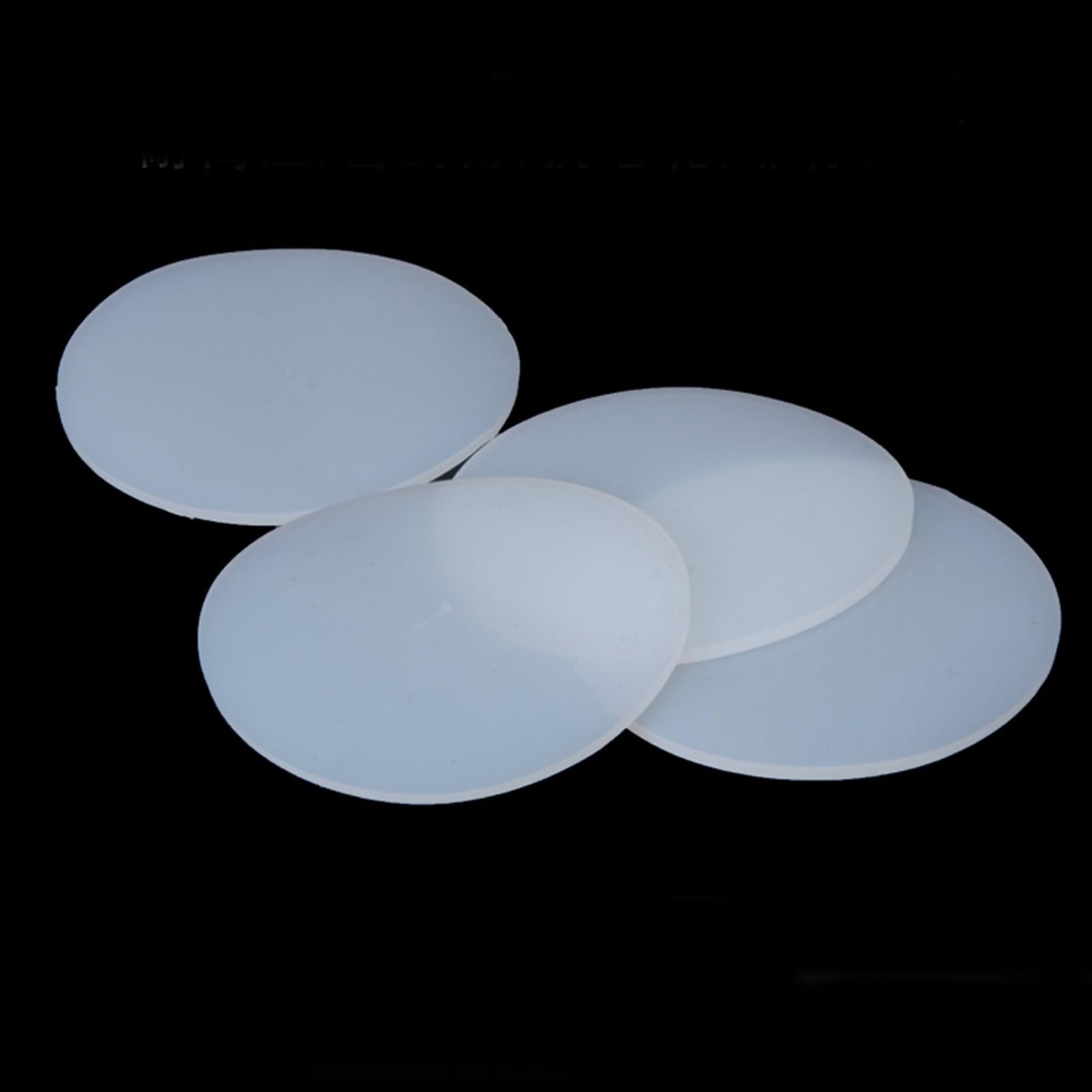 1/2/5pcs Nature White Solid Round Silicone VMQ Rubber Sheet Seal Gaskets Pad Dia 10-70mm Thick 0.5-8mm (Color : 30mm (5Pcs)_1mm)