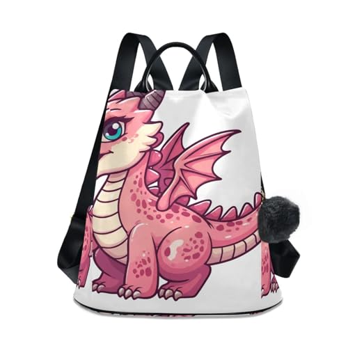 Sac à dos femme dragon rose pour vos sorties en ville et vos journées de cours