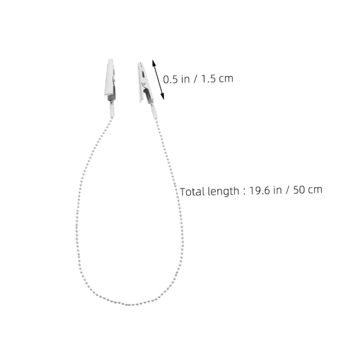 GRIRIW Dentist Bib Holder Clip Chain Napkin Clip for Elderly for Napkin Securing and Sunglasses Cord